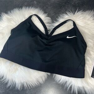 (2) 🆕 Nike Dri-Fit sports bra light support size 1X black + gray